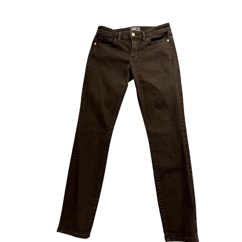 Abercrombie & Fitch Super Skinny Jeans Harper Low Rise Charcoal Gray Size 26/2